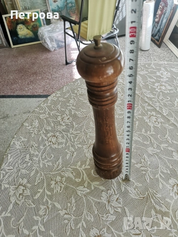 дървена мелничка за черен пипер. , снимка 2 - Декорация за дома - 54327541