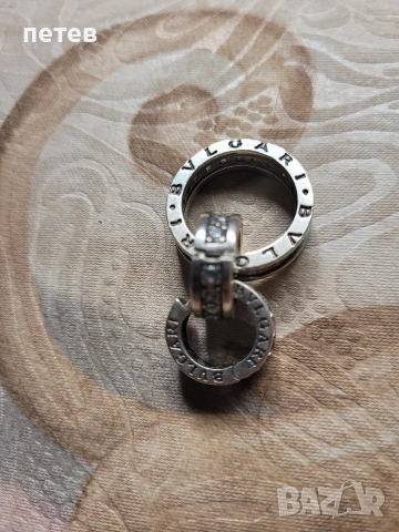 BVLGARI.bvlgari. сребърен пръстен. сребърни обици., снимка 6 - Антикварни и старинни предмети - 54698398
