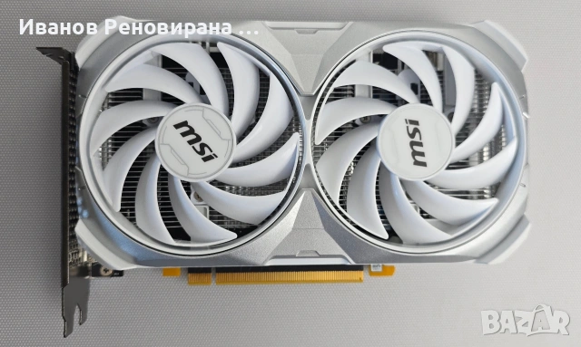 Видео карта MSI Ventus White RTX 4060 8GB GDDR6 Nvidia GeForce, снимка 2 - Видеокарти - 54884026