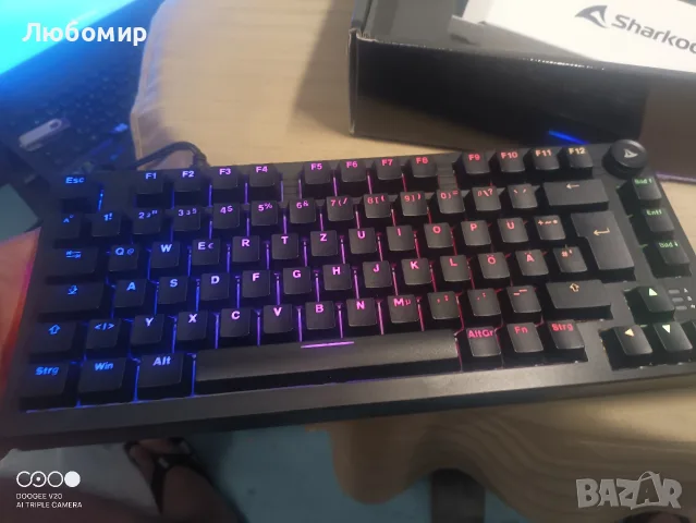 Геймърска клавиатура Sharkoon Skiller SGK25 RGB, 75% оформление, гореща замяна, смазани , снимка 6 - Клавиатури и мишки - 55583304