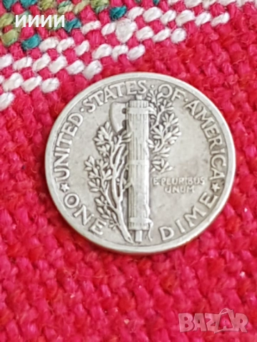 Сребърна монета дайм 1943, снимка 2 - Нумизматика и бонистика - 54313113