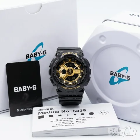 Casio Baby-G BA-110-1A Black & Gold Special Edition Дамски часовник Касио Бейби-Джи оригинален