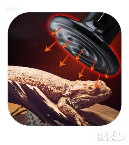 Керамичен инфрачервен нагревател, 100W, E27, снимка 2 - Друга електроника - 53980724