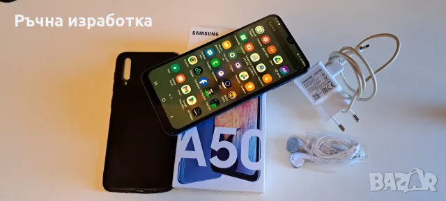 samsung SM-A505FN/DS a50 blue слушалки кутия зарядно usb кабел телефон смартфон, снимка 15 - Samsung - 55486474