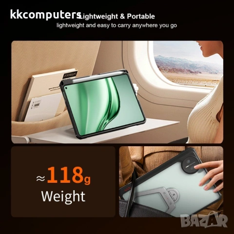 XUNDD калъф за Huawei MatePad Mini – TPU+PC, 360° подставка, Airbag, Pen Holder, протектор, черен, снимка 4 - Калъфи, кейсове - 54520260