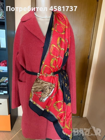 Копринен шал с десен коне, снимка 3 - Шалове - 51880148