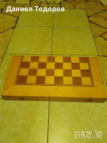 Стар Дървен Шах - Табла. Размери - 48 х 48см. , снимка 8 - Шах и табла - 54313759