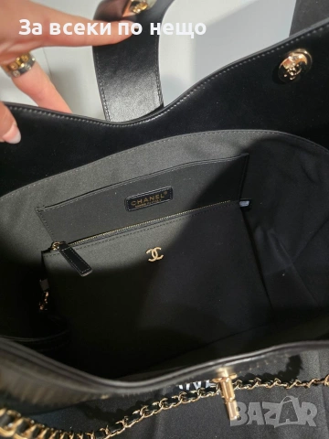 Chanel Hobo 25A Дамска Черна Чанта От Висококачествена Телешка Кожа Код Brand Luxury Fashion33, снимка 9 - Чанти - 54961129