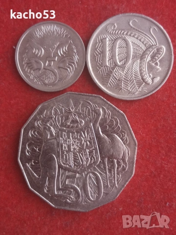 5,10,50 цента 1972-78 г. Австралия.