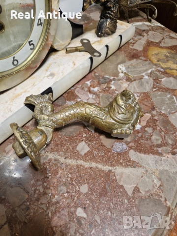 Стара находка рядко антикварно бронзово чукало за врата , снимка 3 - Антикварни и старинни предмети - 54242939