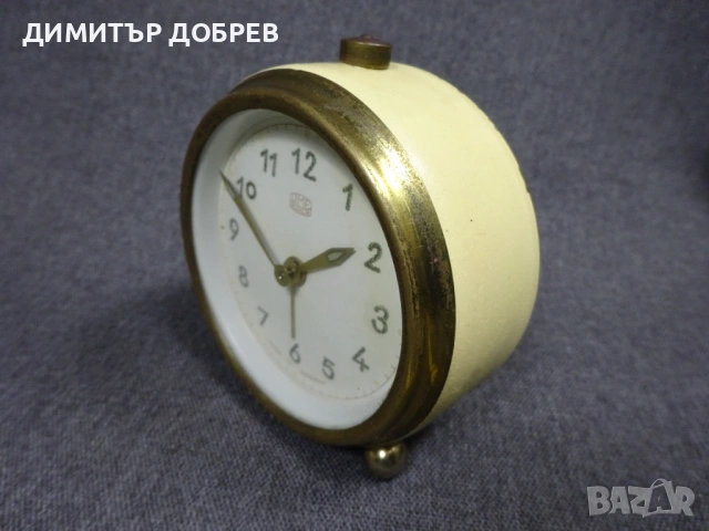 СТАР РЕТРО СОЦ МЕХАНИЧЕН ЧАСОВНИК БУДИЛНИК UMF RUHLA DDR, снимка 2 - Антикварни и старинни предмети - 54113508