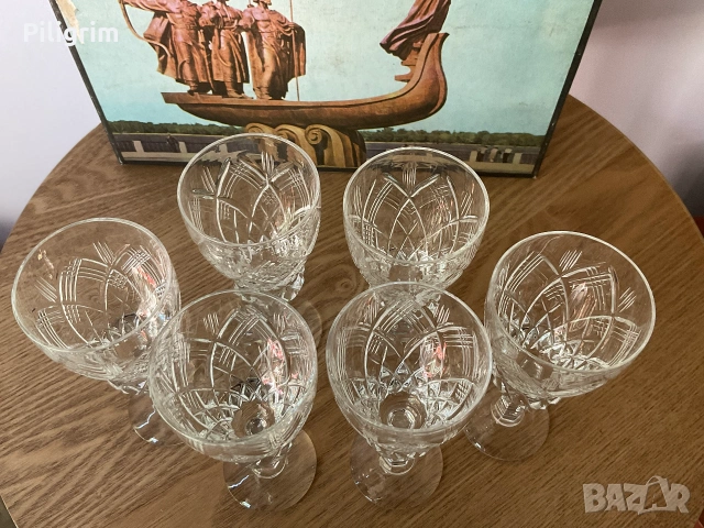 Кристални чаши за шотове "Киевски сувенир" СССР, Украйна, 1990 г., снимка 3 - Чаши - 55066563