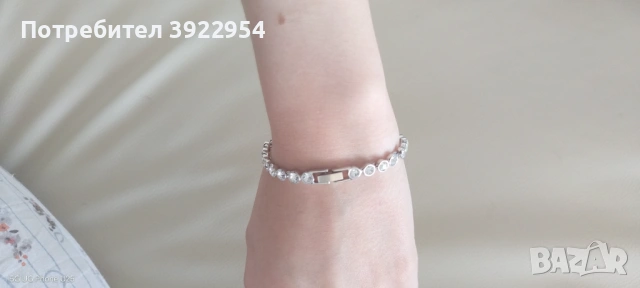 Сваровски гривна Swarovski Tennis Bracelet, снимка 5 - Гривни - 53923304