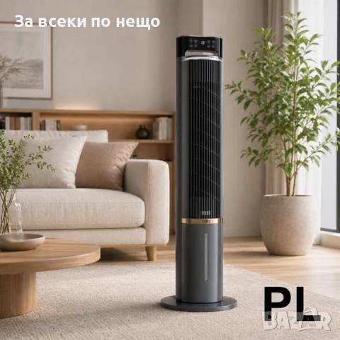 Вентилатор кула Oliver Voltz OV51761CT, 75W, 3 скорости, резервоар 3 л., охлаждане, Черен Код P2515, снимка 2 - Вентилатори - 54446720
