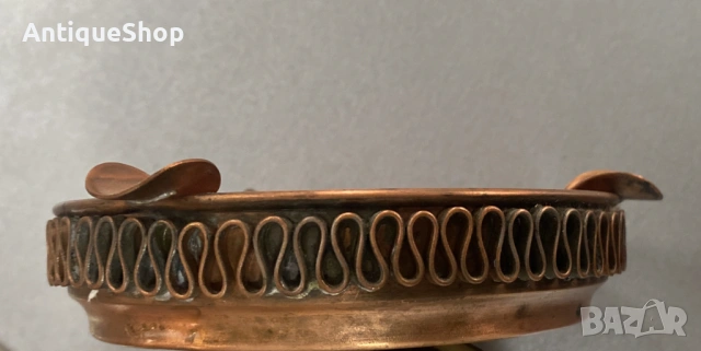 Ретро, меден пепелник. Ръчна изработка., снимка 3 - Антикварни и старинни предмети - 54217595