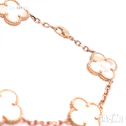 Златна дамска гривна Van Cleef 9,76гр. 18,0см. 14кр. проба:585 модел:37763-2, снимка 2 - Гривни - 54959306