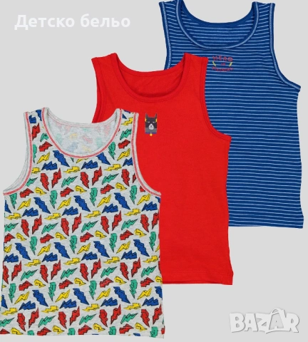 18-24м. английски памучни потници 3 броя комплект, снимка 2 - Бодита за бебе - 54424118