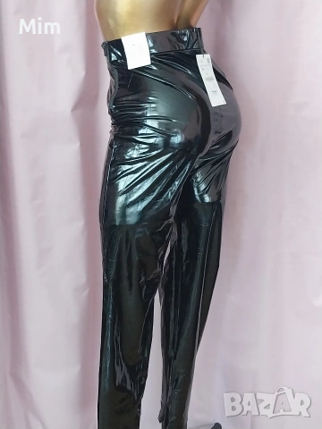 ZARA M Черен лачен / винил / клин , снимка 4 - Клинове - 54614331