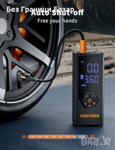 Нов Безжичен компресор за гуми 7800mAh 150 PSI авто помпа 12V за кола колело, снимка 9 - Друга електроника - 54101532