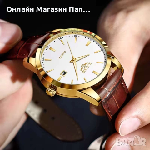 LIGE 89143 Дамски кварцов часовник с календар, водоустойчив, кожена каишка, снимка 3 - Дамски - 54053965