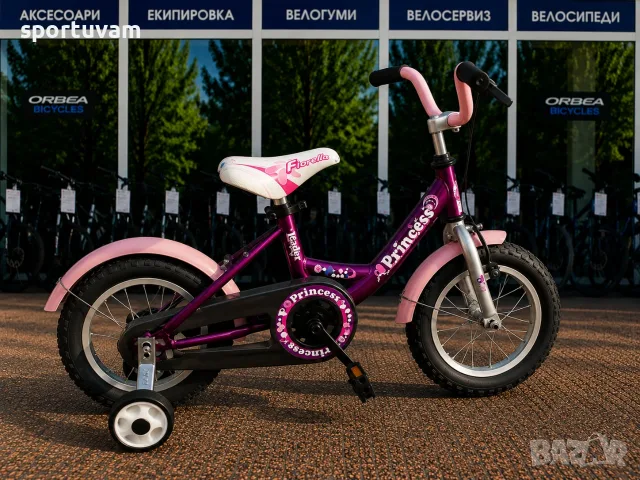 НОВ детски велосипед Leader Princess 12 Pink/Purple - БЕЗПЛАТНА ДОСТАВКА, снимка 3 - Детски велосипеди, триколки и коли - 55394059