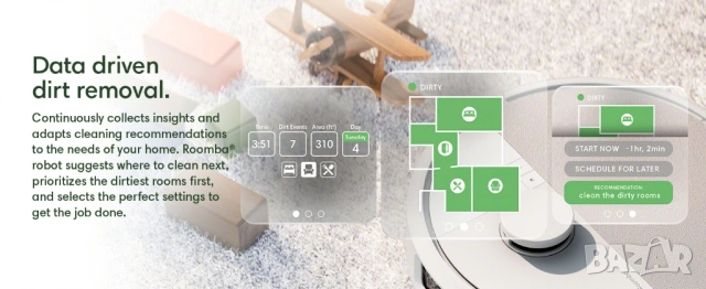 Робот прахосмукачка iRobot Roomba Plus 505 Combo с AutoWash Dock - НОВА НЕРАЗОПАКОВАНА, снимка 13 - Прахосмукачки - 54730630