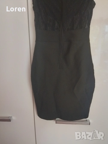 💄💜Като нова!💄💜Рокля бандаж с черна дантела , снимка 7 - Рокли - 54880983
