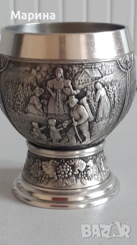 Комплект за ракия от калай Antik*Vintage  #129, снимка 14 - Антикварни и старинни предмети - 54538726
