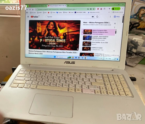 Бял отличен ASUS 15,6", слим, 1.7 кг WIN 11, ОFFICE SSD 128gb