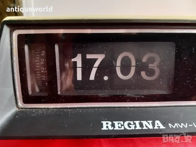 REGINA ,Стар ФЛИП Радио-Часовник 1970-те, снимка 2 - Антикварни и старинни предмети - 55314242