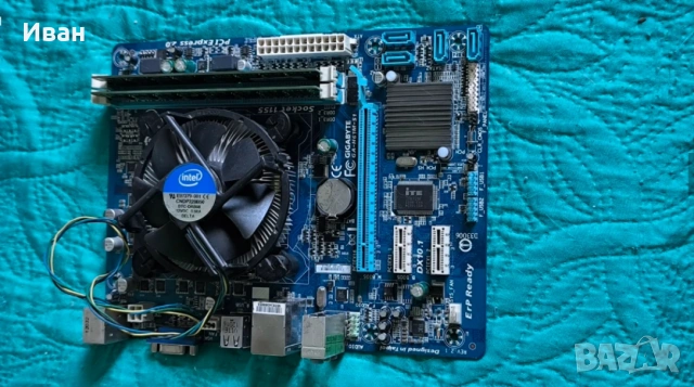Дънна платка Gigabyte GA-H61M-S1 + Процесор Intel i5-2400 3.10GHz и 16GB DDR3 RAM
