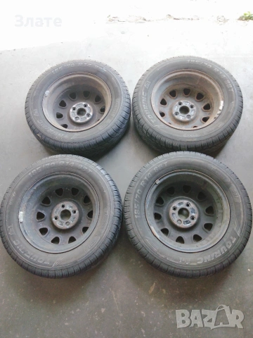 Железни джанти 14 цола 4х100(4броя) с летни гуми 185/70/14 за Suzuki Ignis, Subaru Justy, Toyota, снимка 3 - Гуми и джанти - 55017994