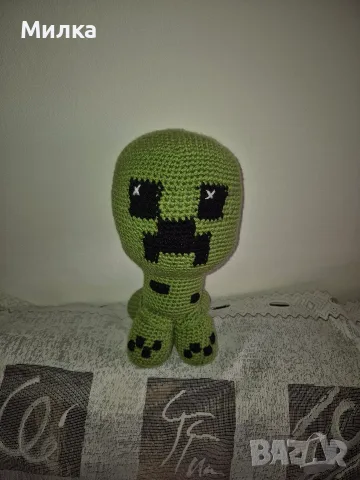 Крипер - ръчно плетена играчка, снимка 4 - Плюшени играчки - 52975707
