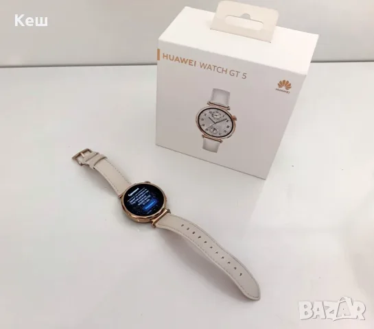 Смарт часовник Huawei Watch GT 5 (нов/бял/златист), снимка 3 - Смарт часовници - 55561453