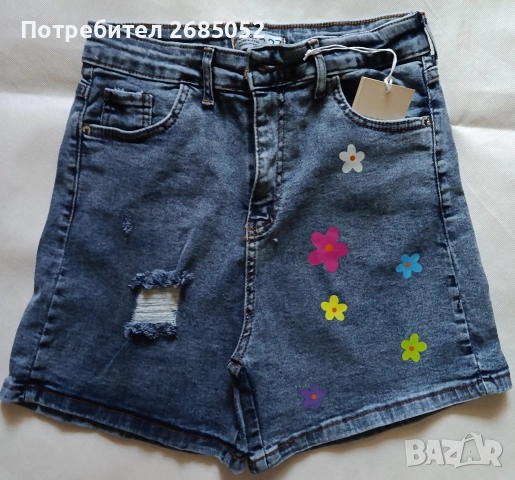 Дамски къси дънкови панталони размери 26,27,28
