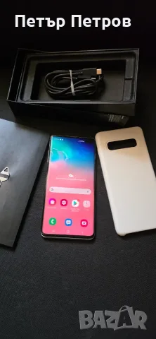 Samsung Galaxy S10+ Prism Blue 8GB RAM 128GB-Неразличим от нов! оригинален дисплей!