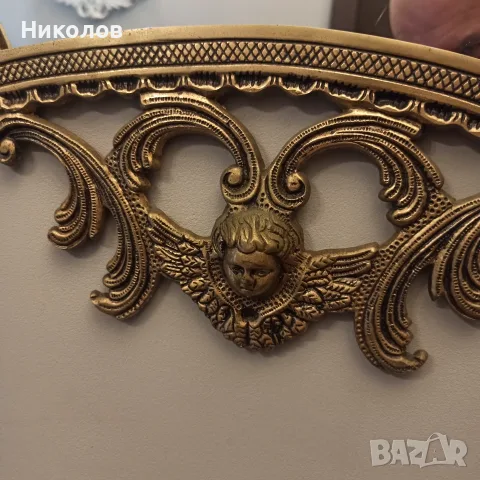 Конзола и огледало, месинг, снимка 3 - Антикварни и старинни предмети - 55597091