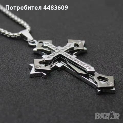 Колие " Троен Кръст ", снимка 2 - Колиета, медальони, синджири - 54370082