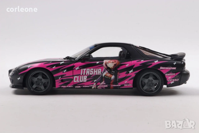 Mazda RX7 FD3RS Solido Works Itasha Club 1999 - мащаб 1:18 на Solido нов в кутия, снимка 4 - Колекции - 55265734