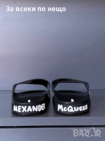 Alexander McQueen Мъжки Черни Чехли Александър Макуин Код SK1402, снимка 2 - Мъжки чехли - 54451175