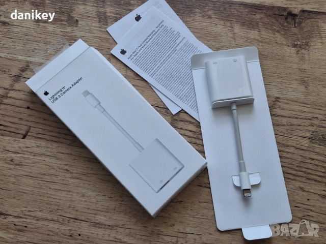 Оригинален Apple Lightning to USB 3 Camera Adapter – Като НОВ (Пълен комплект)