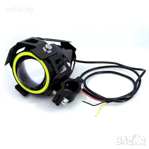 LED прожектор за мотоциклет U7 Angel Eyes 15W 3000lm 12-85V – Универсален фар за мотор, ATV 10116, снимка 9 - Друга електроника - 54658345