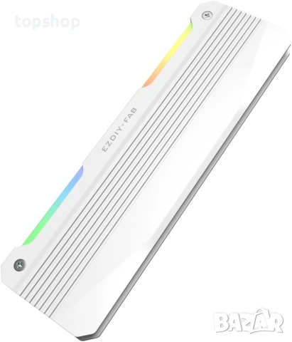 Нов Алуминиев Охладител за РАМ Памет EZDIY-FAB RH01 ARGB RAM Heatsink (Бял цвят) за DDR4 и DDR5  