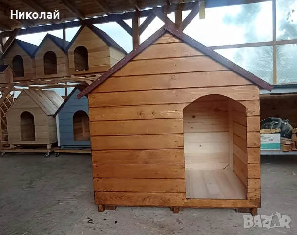 Голяма къща за кучета с веранда, за две кучета кучешка къща , къща от дърво за куче кученца, снимка 10 - За кучета - 49225957