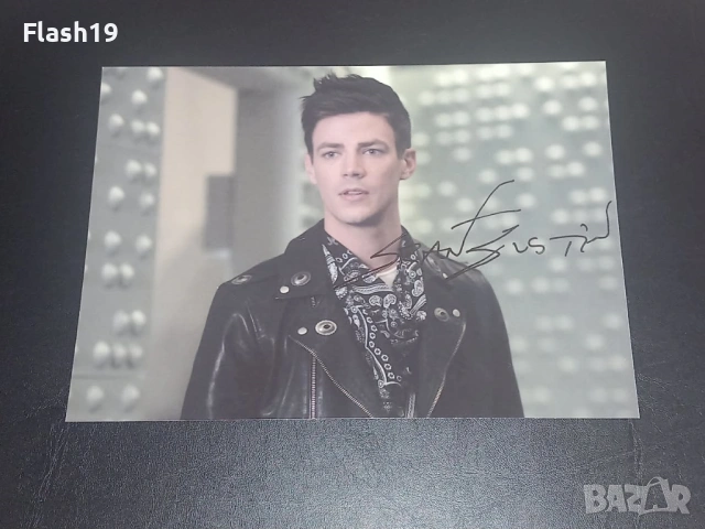 ⭐ Автограф Грант Гъстин (Grant Gustin) - The Flash ⭐ (виж описанието), снимка 2 - Колекции - 54392531