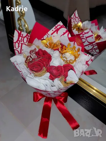 вечен букет с коронка✨🎀