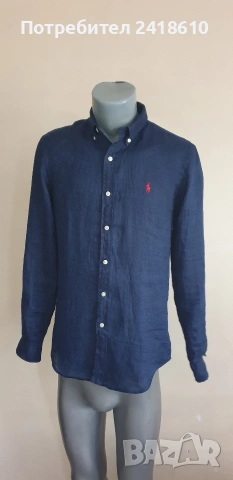 POLO Ralph Lauren Len/ Лен Slim Fit Mens Size S НОВО! ОРИГИНАЛ! Мъжка Ленена Риза., снимка 13 - Ризи - 54873947
