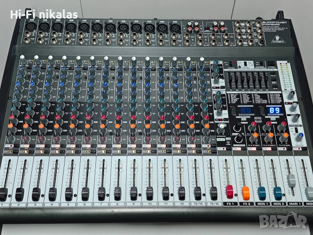 професионален активен миксер смесител мишпулт стъпало усилвател BEHRINGER PMP6000
