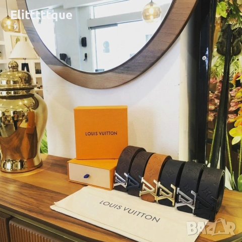 колани от естествена кожа в кутия 4см Louis Vuitton 