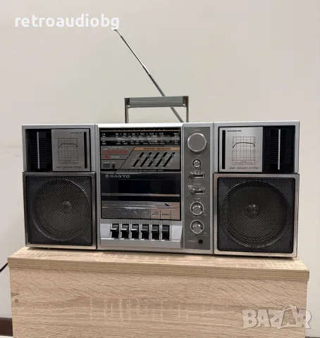 🔈Ретро радиокасетофон SANYO M 9835K - Boombox - профилактиран🔈, снимка 2 - Радиокасетофони, транзистори - 55662414